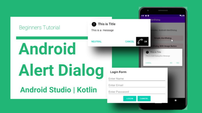 Android Alert Dialog using Kotlin – Android Studio